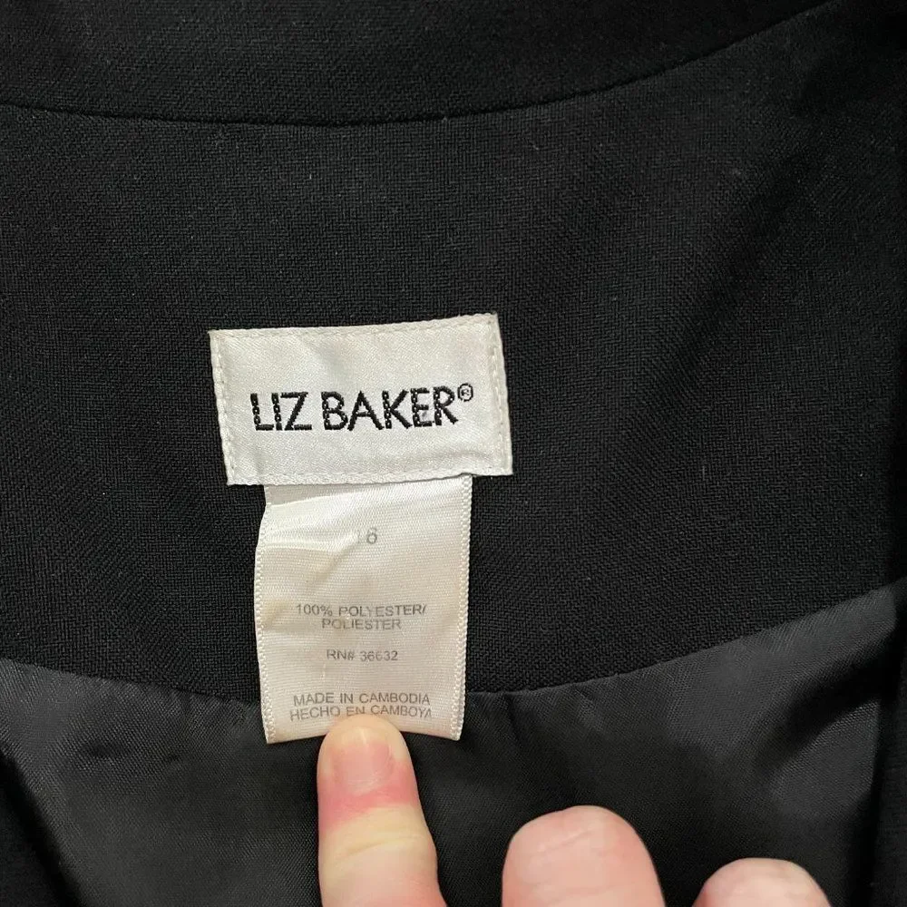 Women Liz Baker Oversized Fit Business Minimalist Blazer in Black Size 16 - Picture 6 of 8